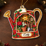 Custom Name Christmas Gardening Gifts For Gardeners - Personalized Acrylic Ornament