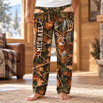 Custom Name Buck Deer Camouflage Gifts for Men - Personalized Pajamas Pants