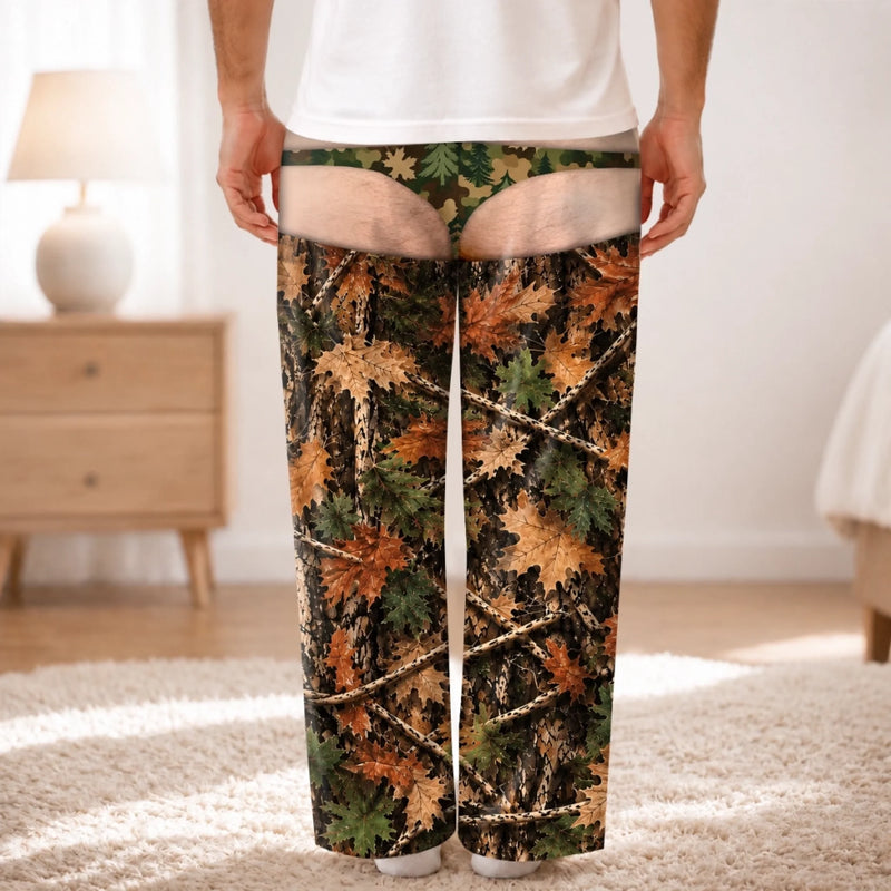 Custom Name Buck Deer Camouflage Gifts for Men - Personalized Pajamas Pants