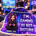 Custom Photo Do Not Disturb Gifts For Gamers, Gaming Lovers - Personalized Wearable Blanket Hoodie