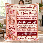 Custom Name Just Do Your Best Gifts for Daughter and Granddaughter - Personalized Blanket