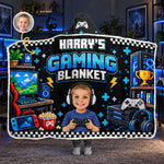 Custom Photo Gaming Gifts for Kids - Personalized Wearable Blanket Hoodie