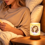 Custom Photo Name Portrait Gifts For Kids - Personalized Dimmable Touch Night Light