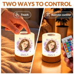 Custom Photo Name Portrait Gifts For Kids - Personalized Dimmable Touch Night Light