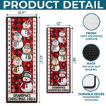 Custom Name Snowman Christmas Crew Decor For Grandma And Grandpa - Personalized Runner Rug