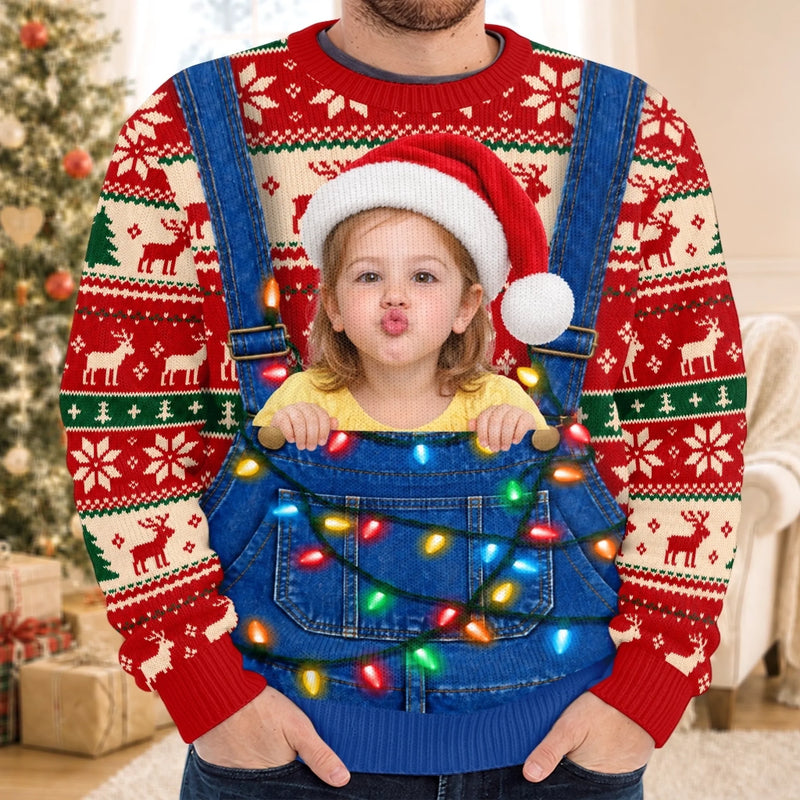 Custom Photo Christmas Family Gifts - Personalized Ugly Sweatshirt