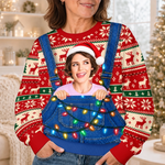 Custom Photo Christmas Gifts for Couples - Personalized Ugly Sweatshirt