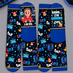 Custom Gamer Name Gifts for Kids - Personalized Crew Socks