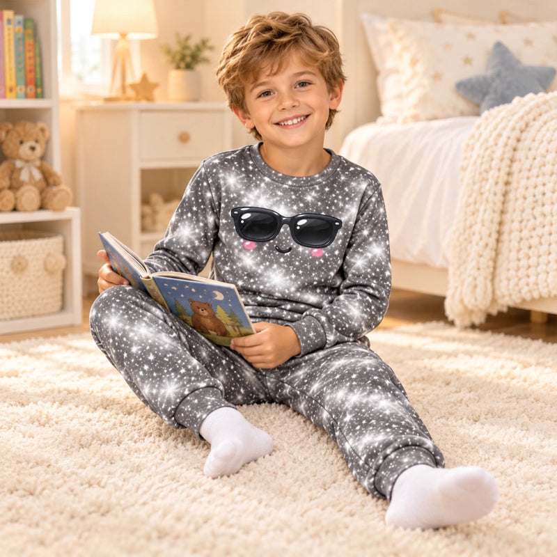 Custom Kawaii Rainbow Character Gifts for Kids - Personalized Long Sleeve Pajamas