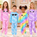 Custom Kawaii Rainbow Character Gifts for Kids - Personalized Long Sleeve Pajamas