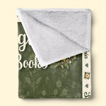Custom Name Floral Storytime Gifts for Young Readers - Personalized Blanket