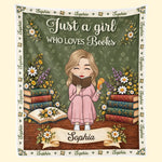 Custom Name Floral Storytime Gifts for Young Readers - Personalized Blanket
