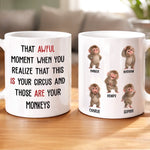 Custom Name Funny Monkeys Gifts For Coworkers - Personalized Mug