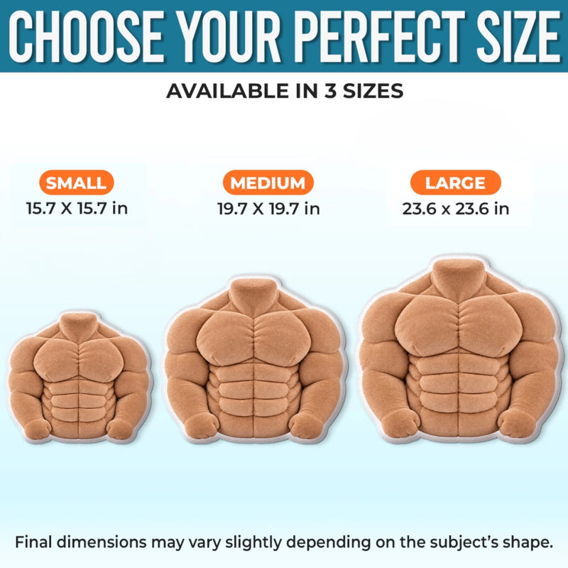 Custom Funny Muscular Body Gifts For Him - Personalized Shaped Pillow