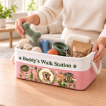 Custom Dog Breed Walk Station Gifts For Dog Lovers - Personalized Storage Basket
