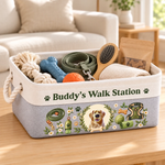 Custom Dog Breed Walk Station Gifts For Dog Lovers - Personalized Storage Basket