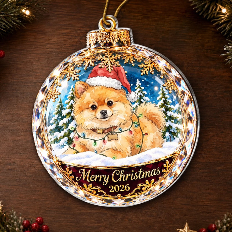 Custom Photo Dog And Cat Christmas Keepsake Gifts For Pet Lovers - Personalized Acrylic Ornament