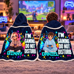 Custom Photo Do Not Disturb Gaming Gifts For Kids And Gamers - Personalized Wearable Blanket Hoodie