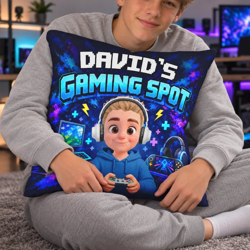 Custom Name Gaming Spot Gifts For Game Lovers - Personalized Pillow