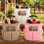 Custom Photo Name Horse Grooming Design For Equestrian Lovers - Personalized Gardening Tool Bag