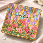 Custom Name Flower Gifts For Women - Personalized Jewelry Dish