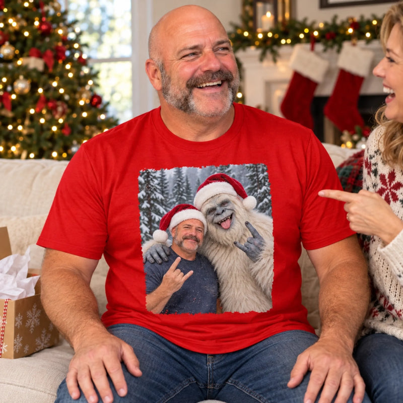 Custom Photo Christmas Yeti Gifts for Men - Personalized Comfort T-Shirt
