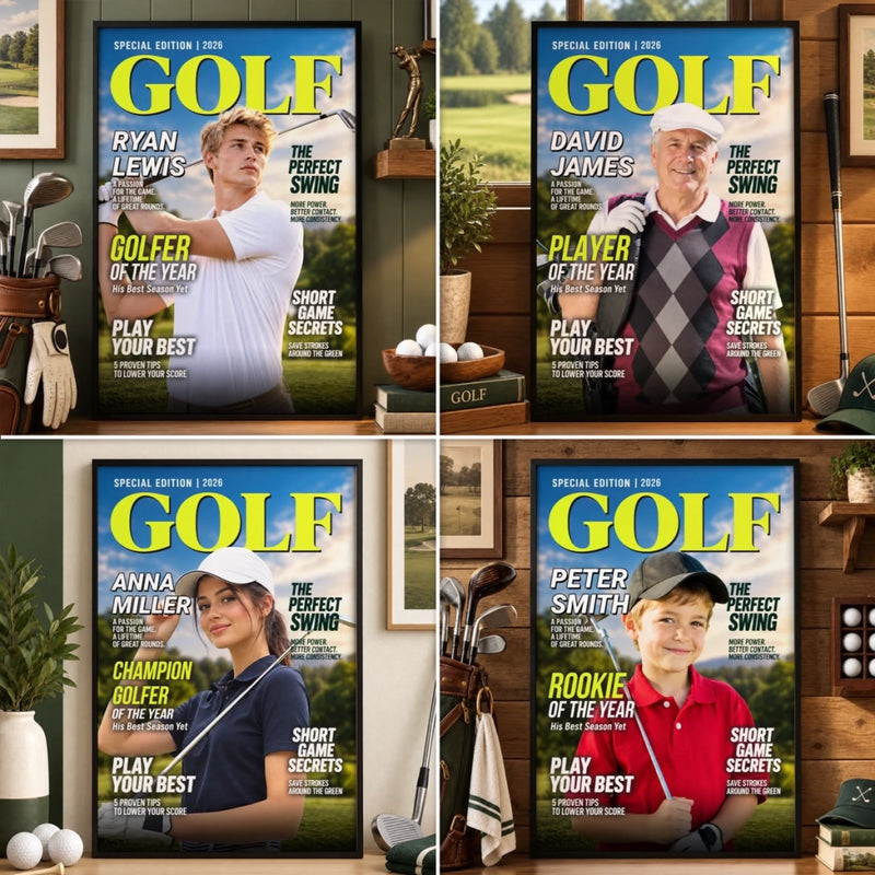 Custom Photo Golf Golfer of the Year Decor - Personalized Poster