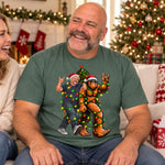 Custom Photo Funny Christmas Bigfoot Gifts for Men - Personalized Comfort T-Shirt
