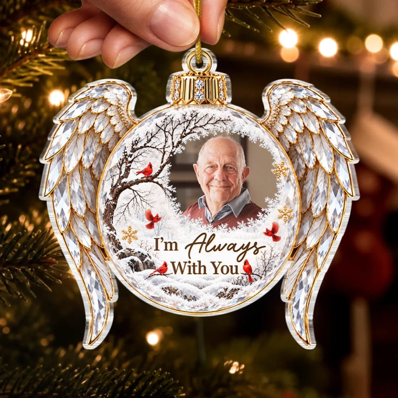 Custom Photo Memorial Angel Christmas Gifts - Personalized Acrylic Ornament