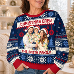 Custom Family Photo Christmas Gifts - Personalized Ugly Sweatshirt