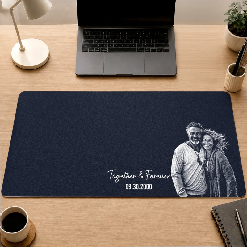 Custom Photo Couple Anniversary Gifts - Personalized Desk Mat
