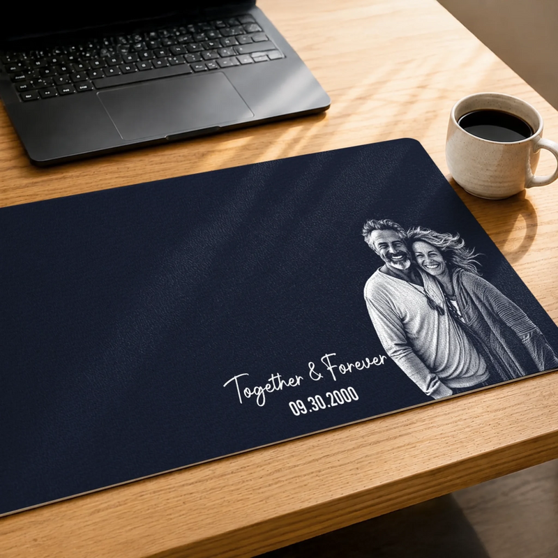 Custom Photo Couple Anniversary Gifts - Personalized Desk Mat