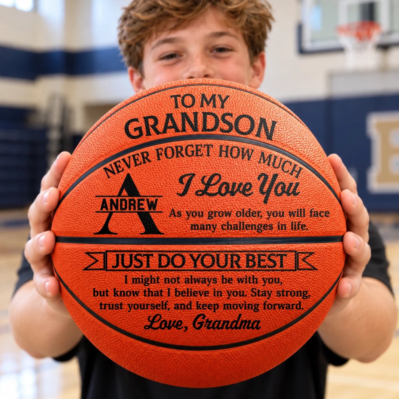 Custom Never Forget How Much I Love You Gifts For Son, Grandson - Personalized Basketball