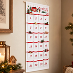 Custom Name Santa Penguin Christmas Countdown Gifts for Kids - Personalized Fabric Advent Calendar