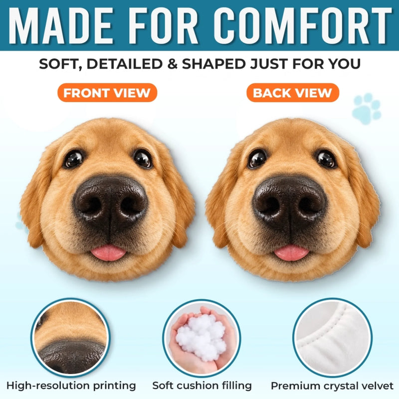 Custom Photo Funny Fisheye Pet Lover Gifts - Personalized Pet Face Pillow