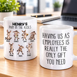 Custom Name Funny Donkey Employee Gifts For Boss, Coworkers - Personalized Mug
