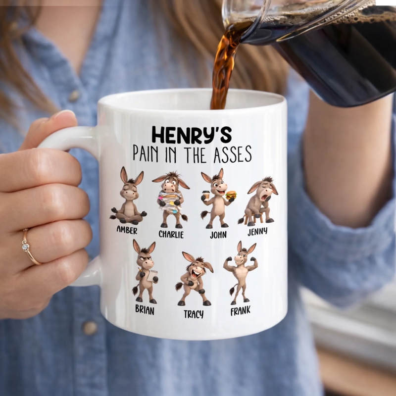 Custom Name Funny Donkey Employee Gifts For Boss, Coworkers - Personalized Mug