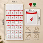 Custom Name Snowman Christmas Countdown for Families - Personalized Fabric Advent Calendar