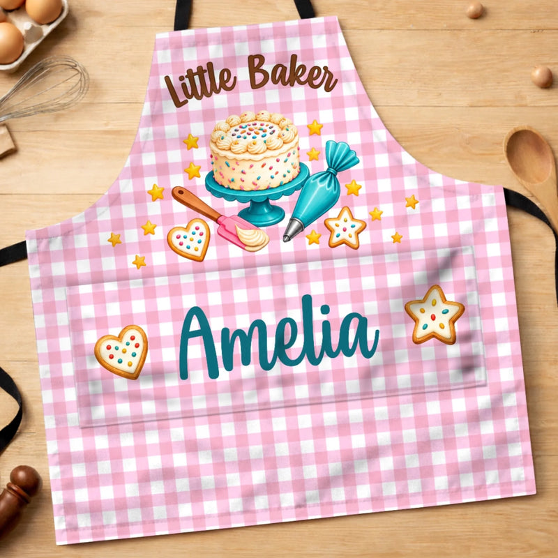 Custom Name Kids Cooking Gifts For Kids - Personalized Apron With Pocket