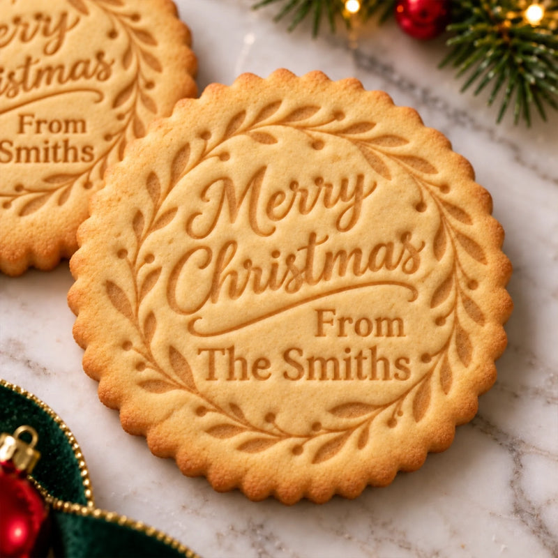 Custom Family Name Christmas Cookie Gifts - Personalized Cookie Stamp