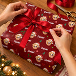 Custom Photo Dog And Cat Christmas Gifts For Pet Lovers - Personalized Wrapping Paper