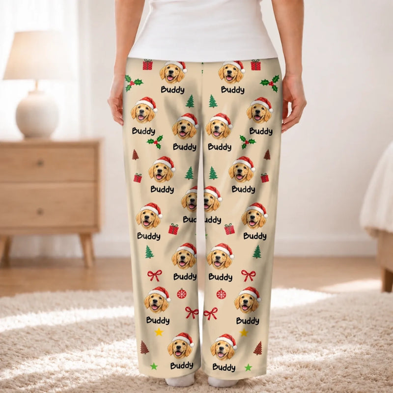 Custom Pet Photo Christmas Gifts For Dog And Cat Lovers - Personalized Pajamas Pants