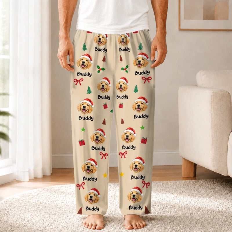 Custom Pet Photo Christmas Gifts For Dog And Cat Lovers - Personalized Pajamas Pants