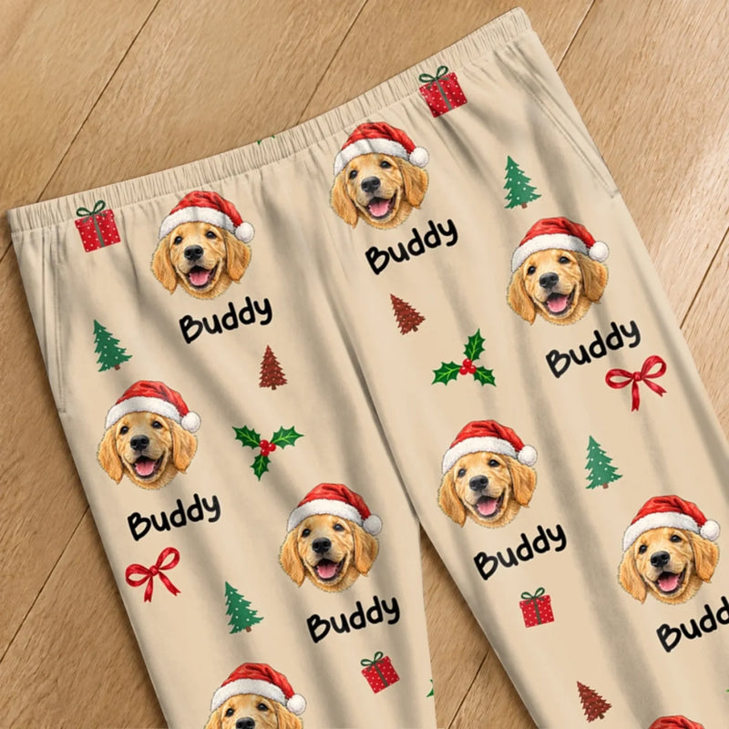 Custom Pet Photo Christmas Gifts For Dog And Cat Lovers - Personalized Pajamas Pants