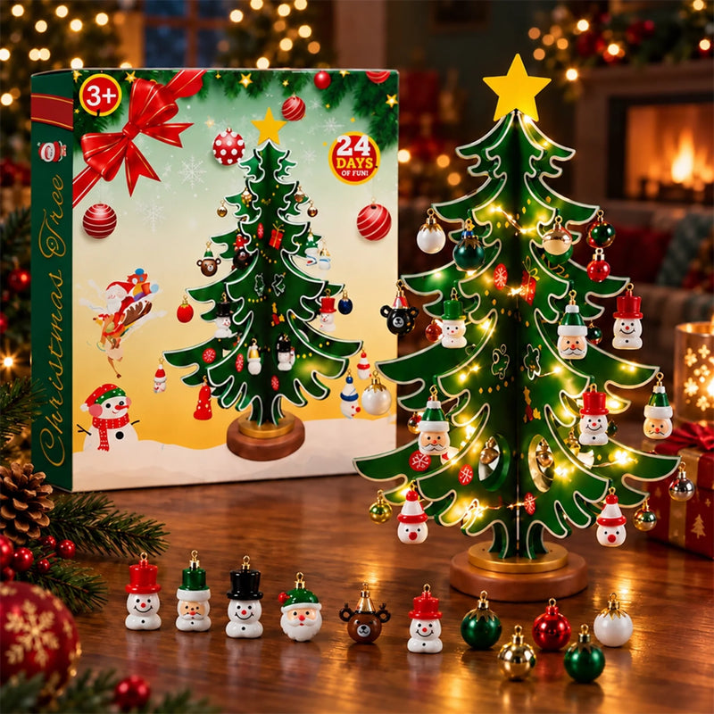 24 Days Surprise Xmas Gifts - Christmas Tree Ornaments Advent Calendar