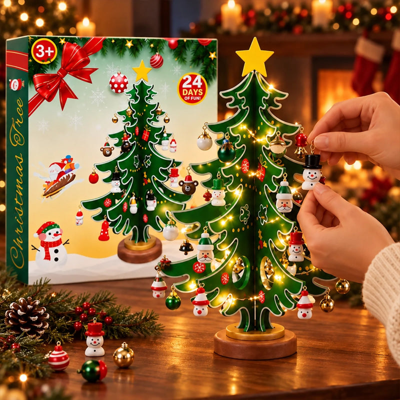 24 Days Surprise Xmas Gifts - Christmas Tree Ornaments Advent Calendar