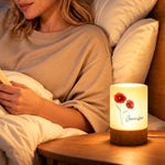 Custom Name Flower Decor Gifts For Women - Personalized Dimmable Touch Night Light