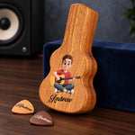 Custom Name Guitar Gifts for Musicians - Personalized Guitar Pick Holder Case copy