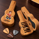 Custom Name Guitar Gifts for Musicians - Personalized Guitar Pick Holder Case copy