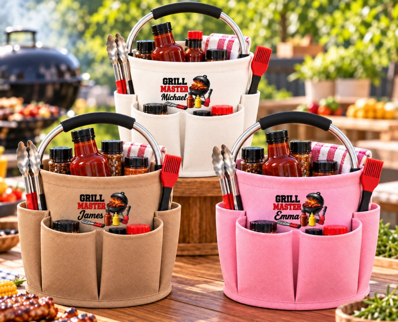 Custom Name Grill Master Gifts for Grill Lovers - Personalized Tool Bag